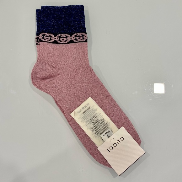 Gucci Interlocking GG Logo Chain Socks - Picture 4 of 11